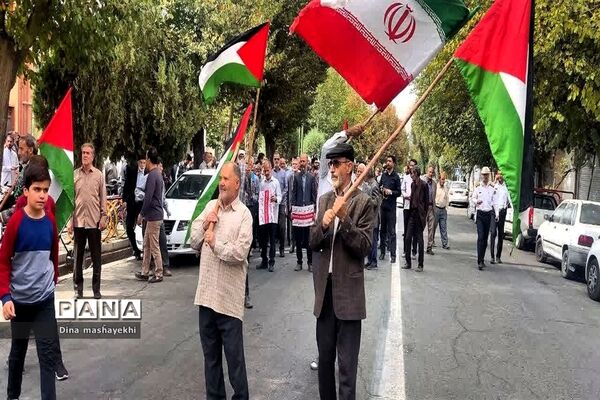 راهپیمایی محکومیت جنایات رژیم کودک‌کش صهیونیستی و شکرانه مبارزان فلسطین در شهرستان گلپایگان