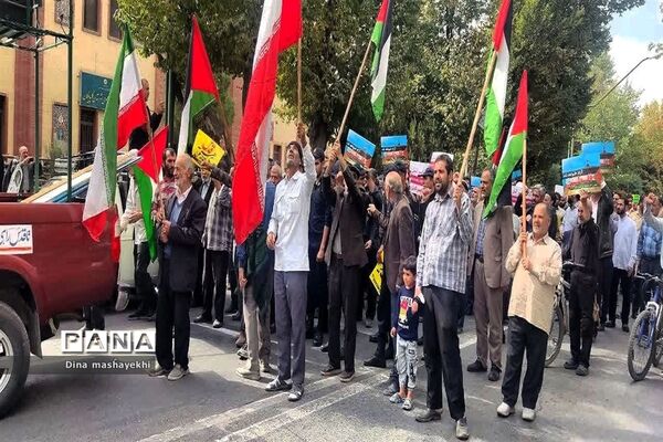 راهپیمایی محکومیت جنایات رژیم کودک‌کش صهیونیستی و شکرانه مبارزان فلسطین در شهرستان گلپایگان