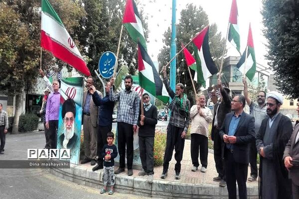 راهپیمایی محکومیت جنایات رژیم کودک‌کش صهیونیستی و شکرانه مبارزان فلسطین در شهرستان گلپایگان