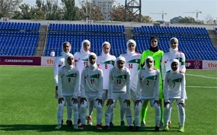 تساوی تیم فوتبال دختران نونهال ایران مقابل قرقیزستان