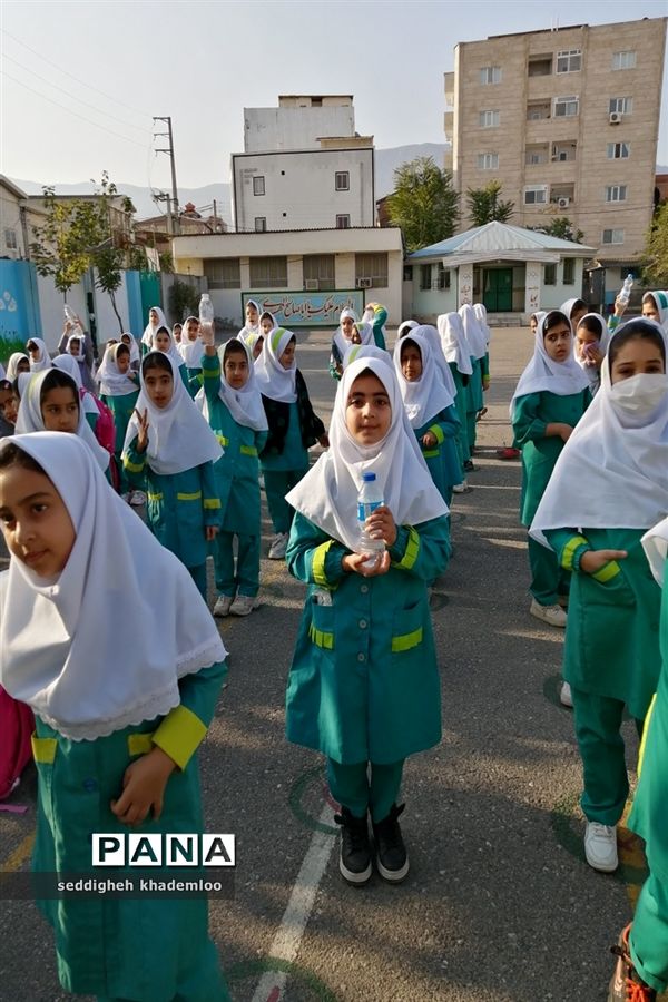 حمایت دانش‌آموزان دبستان شهیدان حجازی گلوگاه از مردم مظلوم غزه