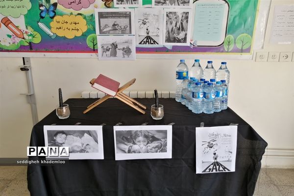 حمایت دانش‌آموزان دبستان شهیدان حجازی گلوگاه از مردم مظلوم غزه