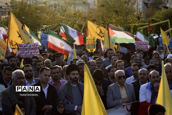 راهپیمایی مردم شهرستان پردیس در اعتراض به جنایات رژیم کودک‌کش صهیونیستی در غزه