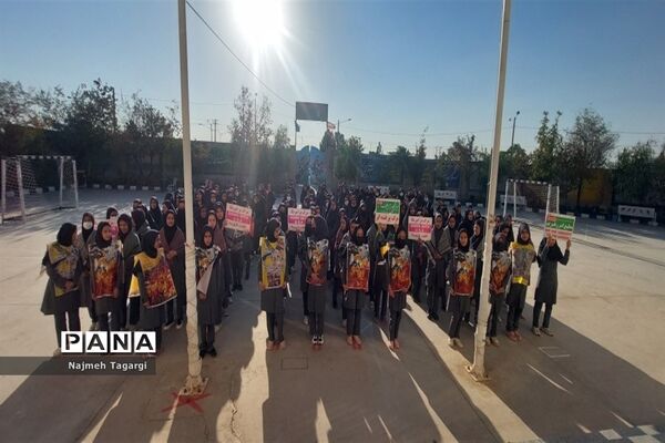 مراسم  محکوم کردن جنایات صهیونیستی در مدارس مه‌ولات