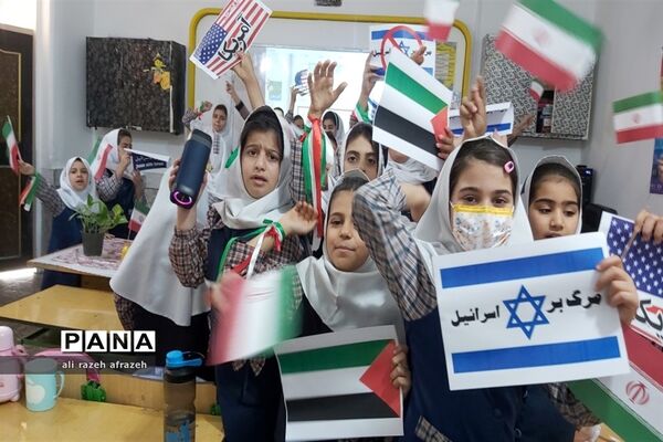 اعلام حمایت دانش‌آموزان پیشتاز اندیمشک از مردم مظلوم فلسطین