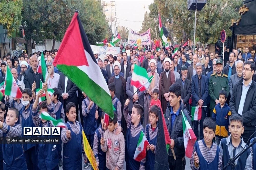 حمایت مردم خرمدره از مردم فلسطین