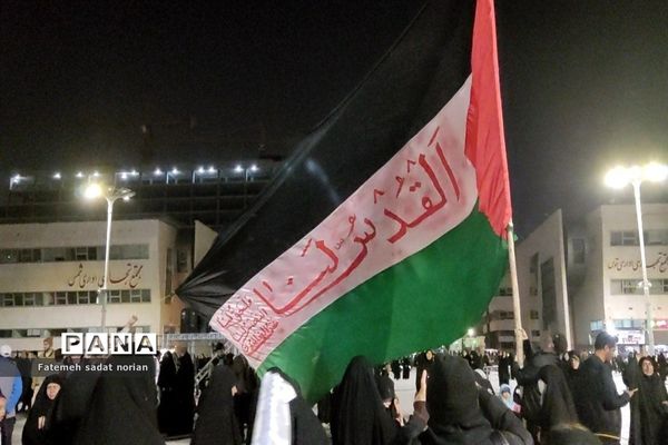 راهپیمایی بزرگ مردم مشهد مقدس در محکومیت بمباران بیمارستان المعمدانی غزه