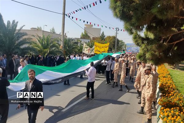 حمایت مردم و دانش‌آموزان شهر ساوه از مردم فلسطین