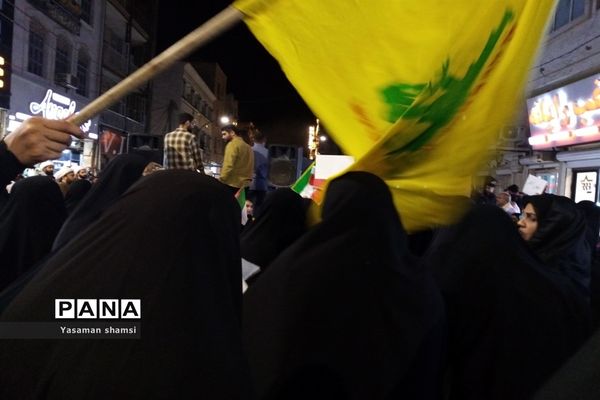 تجمع مردمی در حمایت از غزه و مردم فلسطین در بندر امام خمینی (ره)