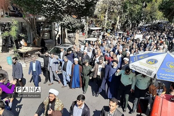 راهپیمایی حمایت از فلسطین در شهرستان شهریار