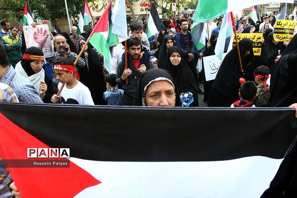 اجتماع بزرگ مادران و کودکان در حمایت از مردم فلسطین