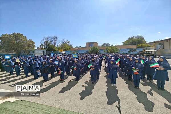 فریاد «مرگ بر اسرائیل» در مدارس کرمانشاه طنین‌انداز شد