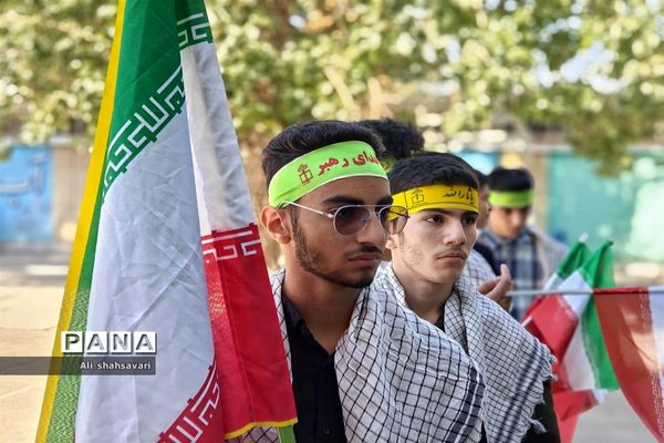 فریاد «مرگ بر اسرائیل» در مدارس کرمانشاه طنین‌انداز شد