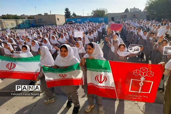 اعلام انزجاردانش‌آموزان آموزشگاه الله‌اکبر اسلامشهر از جنایات رژیم صهیونیستی