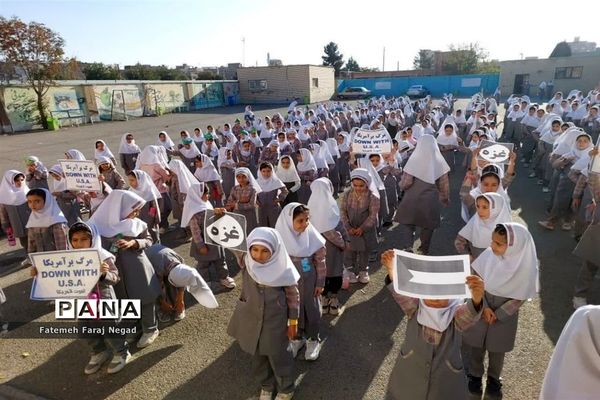 اعلام انزجاردانش‌آموزان آموزشگاه الله‌اکبر اسلامشهر از جنایات رژیم صهیونیستی
