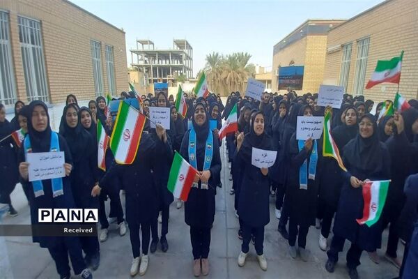 حمایت دانش‌آموزان شهرستان هویزه از کودکان مظلوم فلسطین