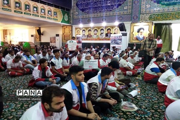 اجتماع هزار نفری امدادگران، جوانان و داوطلبان جمعیت هلال‌احمر خوزستان در حمایت از مردم مظلوم فلسطین