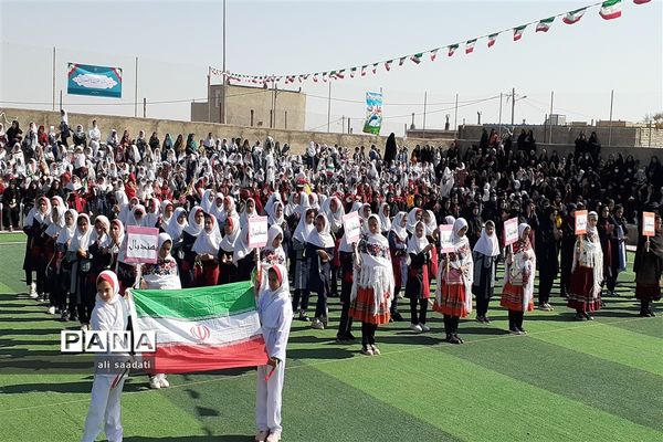 آیین افتتاحیه مسابقات ورزشی دانش‌آموزان شهرستان کلات(یادواره شهدای شهر چنار)طرح امیدستان۱۰۰