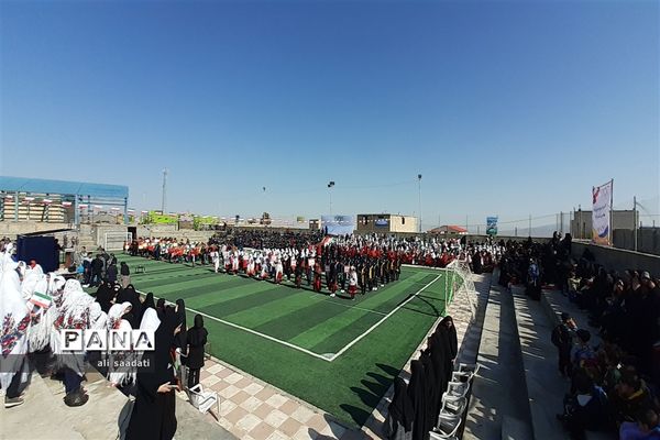 آیین افتتاحیه مسابقات ورزشی دانش‌آموزان شهرستان کلات(یادواره شهدای شهر چنار)طرح امیدستان۱۰۰