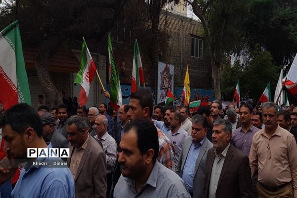 راهپیمایی مردم اهواز در حمایت از مردم مظلوم غزه و فلسطین