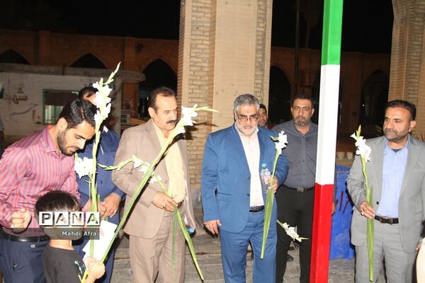 تجدید بیعت با مزار مطهر شهدای دانش‌آموز بهبهان