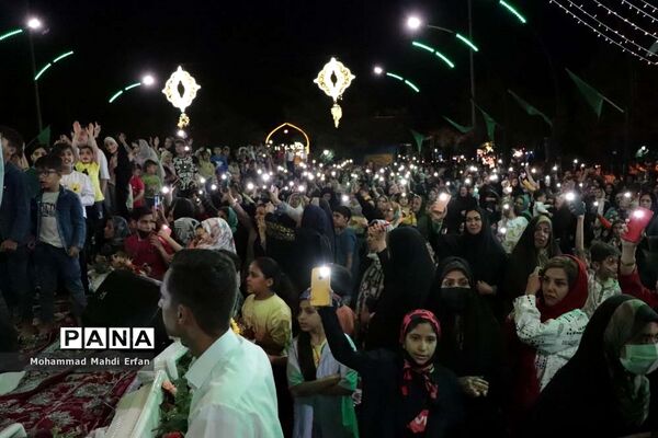 مراسم استقبال از خادمان حرم مطهر امام رضا(ع) در شهرستان آباده