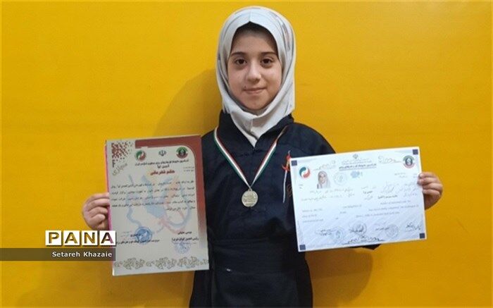 درخشش دانش‌آموز خبرنگار 11ساله مشهدی در مسابقات قهرمانی کونگ‌فو