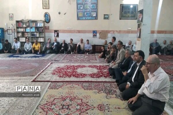آیین خشت‌گذاری در مدرسه 14 معصوم شهرستان ورامین