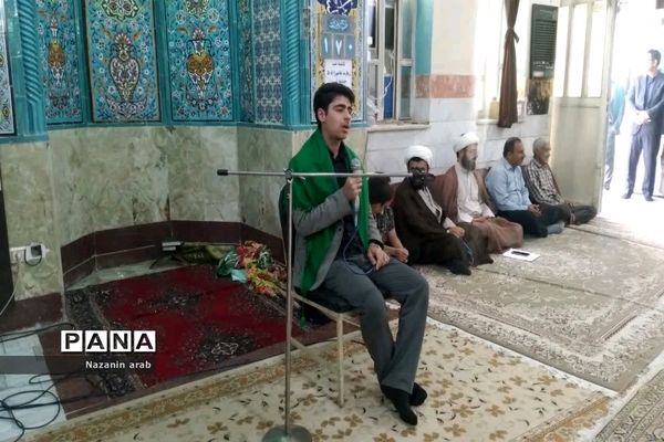 آیین خشت‌گذاری در مدرسه 14 معصوم شهرستان ورامین