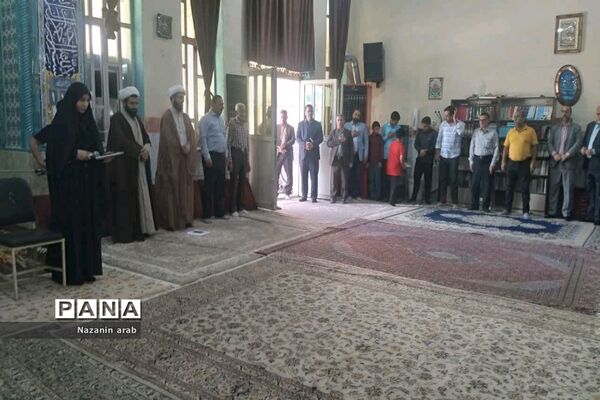 آیین خشت‌گذاری در مدرسه 14 معصوم شهرستان ورامین