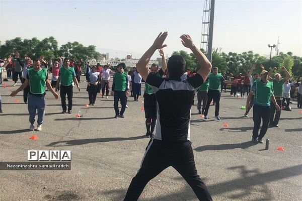 ورزش صبحگاهی خانوادگی در شهرستان‌ قرچک
