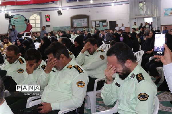 مراسم وداع با پیکر پاک شهید مدافع امنیت سرگرد محمد قنبری در ستاد فراجا استان خوزستان