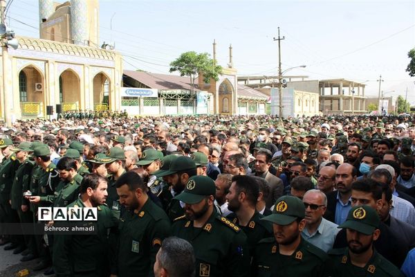 آیین تشییع شهید مدافع امنیت «سجاد امیری» در کرمانشاه