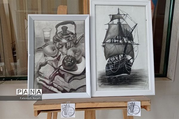 نمایشگاه آثار طراحی هنرجویان موسسه فرهنگی آموزشی باران در بهارستان