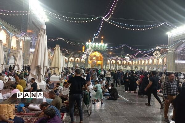 شور و نشاط زائرین حرم آقا امام رضا( ع) در شب ولادت  امام موسی کاظم (ع)