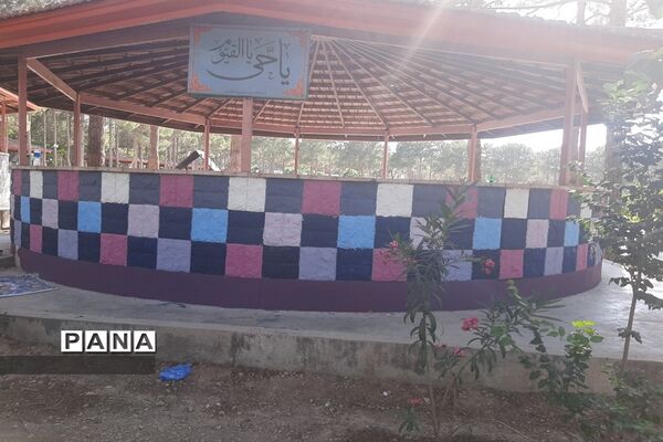 رنگ‌آمیزی اردوگاه استانی شهید بهشتی اصفهان  توسط دانش‌آموزان هنرمند