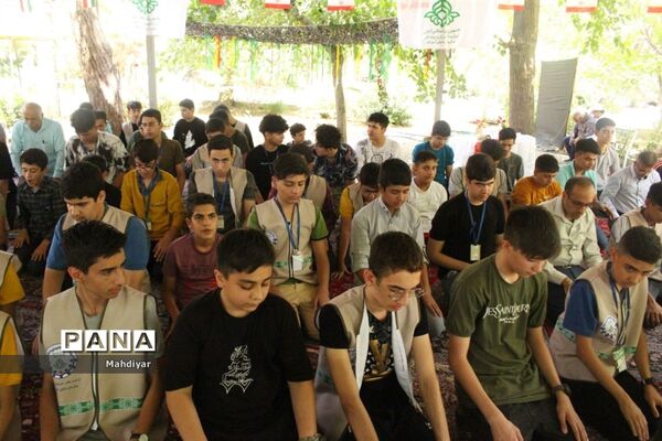 برگزاری نماز جماعت در اردوهای استانی یاورمربیان  شهرستان های استان تهران