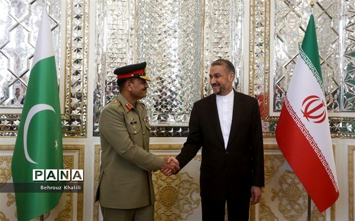 فرمانده ارتش پاکستان با وزیر امور خارجه دیدار کرد