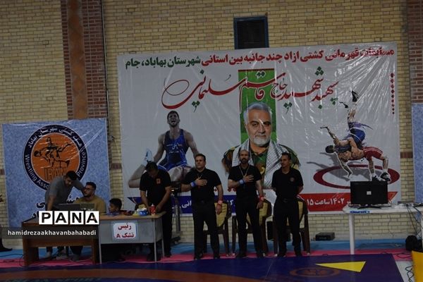 برگزاری مسابقات کشتی چند‌جانبه بین استانی  جام شهید قاسم سلیمانی در بهاباد