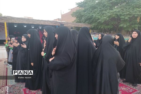 عزاداری هیات دختران حاج قاسم در شهرستان خلیل‌آباد