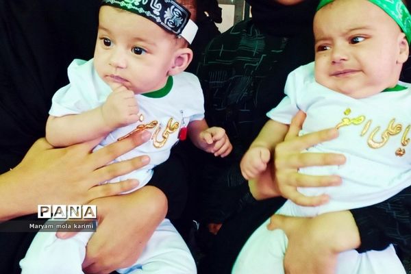 مراسم شیرخوارگان حسینی در مسجد محله قاضی دماوند