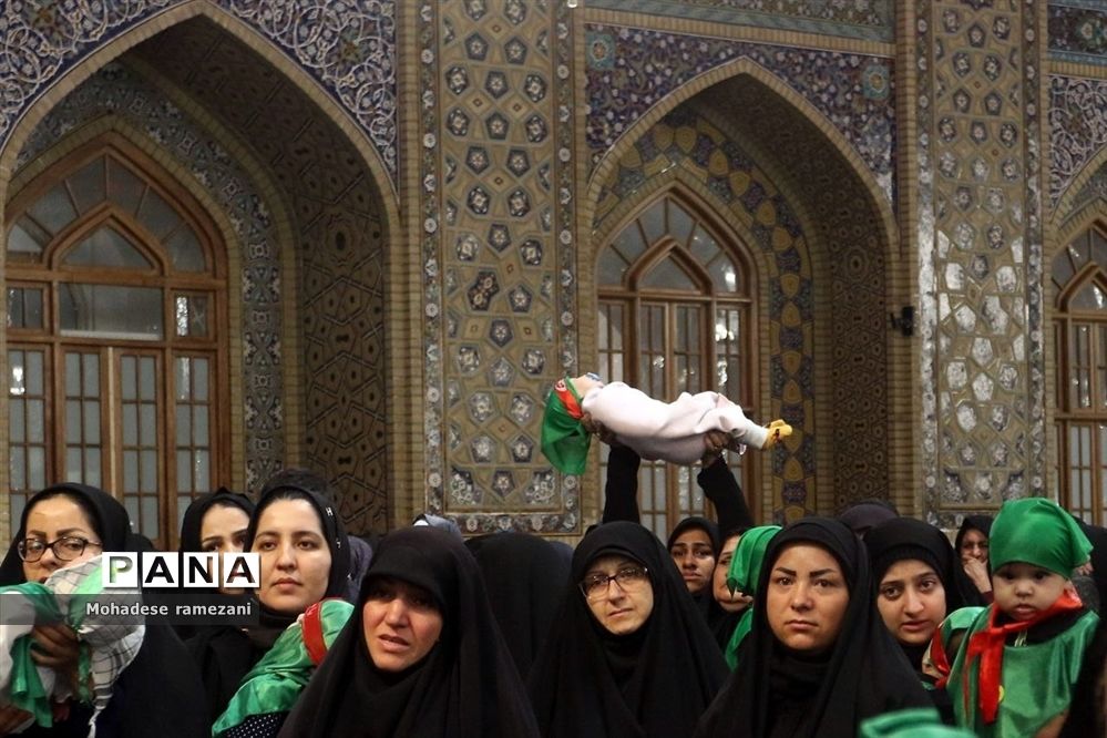 اجتماع عظیم شیرخوارگان حسینی در حرم مطهر