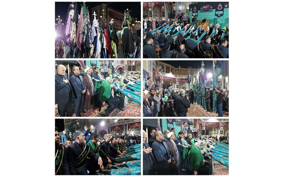 مراسم عزاداری اباعبدالله الحسین (ع) در جوار مضجع منور رضوی با حضور هیئات مذهبی منتخب خراسان جنوبی/ فیلم