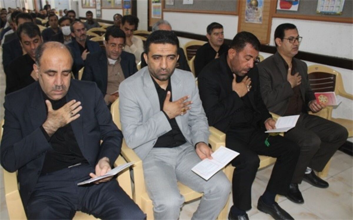 عزاداری مدیران و کارکنان آموزش و پرورش استان بوشهر/ فیلم