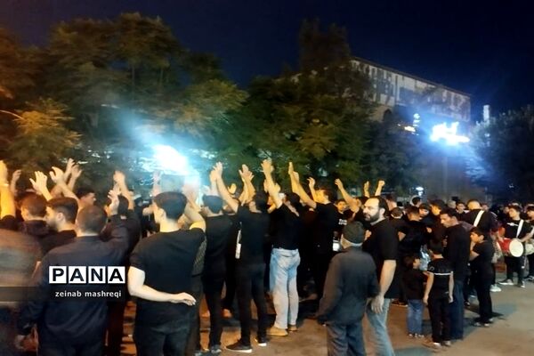 مراسم شب عاشورای حسینی در شهر آیینی ومذهبی نوش آباد