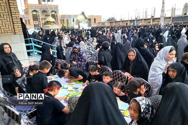 برپایی غرفه کودک توسط آموزش و پرورش پیشوا در روز عاشورای حسینی