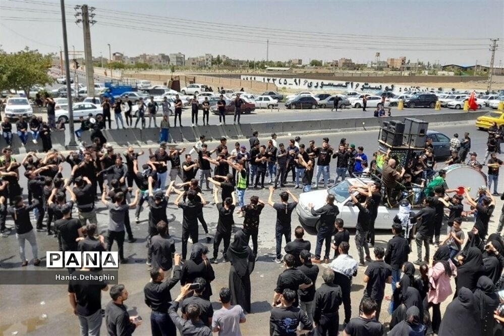تجمع عزاداران حسینی در امام‌زاده طالب پاکدشت