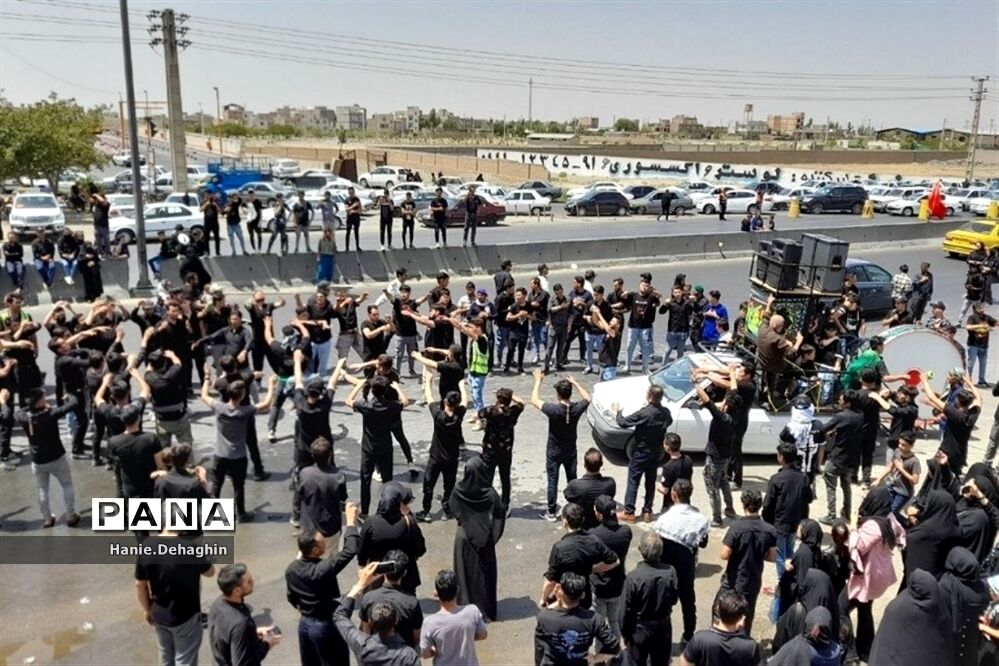 تجمع عزاداران حسینی در امام‌زاده طالب پاکدشت