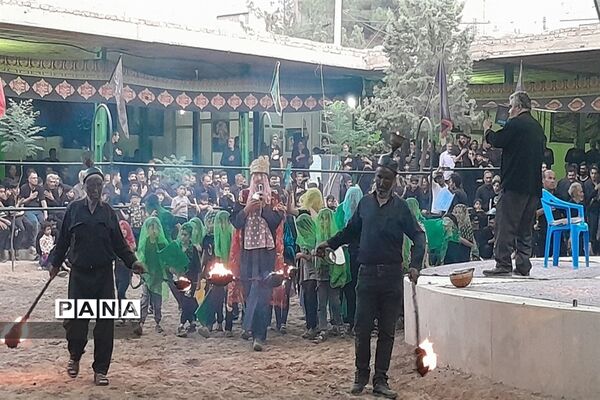 مراسم تعزیه‌خوانی شهادت امام حسین(ع) در شهر شهید‌پرور کوشک