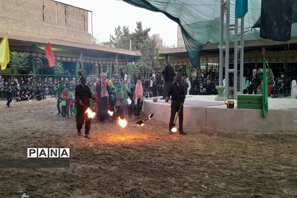 مراسم تعزیه‌خوانی شهادت امام حسین(ع) در شهر شهید‌پرور کوشک